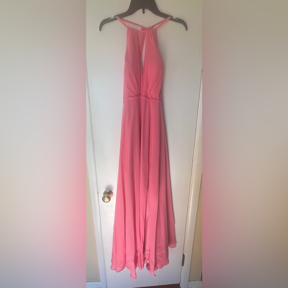 Azazie Evalleen Pink Dress - Size 6